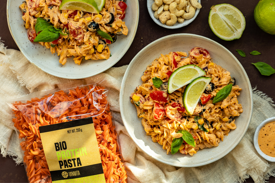 Σαλάτα ζυμαρικών με dressing από κάσιους Σαλάτα ζυμαρικών με dressing από κάσιους