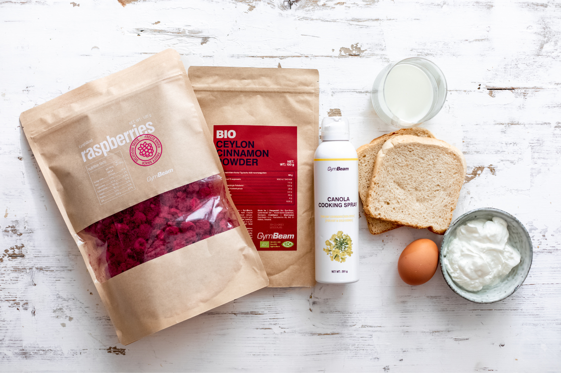 Γαλλικό τοστ με κρέμα από κουάρκ και σμέουρα - Υλικά