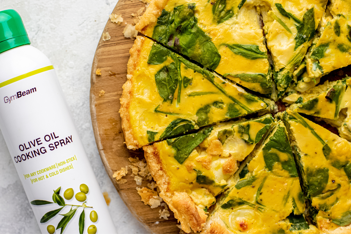 Quiche κολοκύθας με σπανάκι και μοτσαρέλα