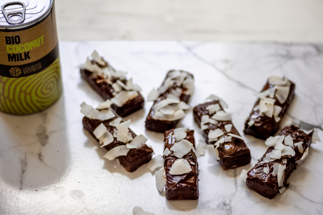 Μπάρες καρύδας με επικάλυψη σοκολάτας