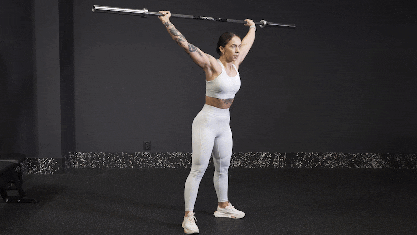 Πώς να εκτελέσετε ένα κάθισμα οverhead με μπάρα;