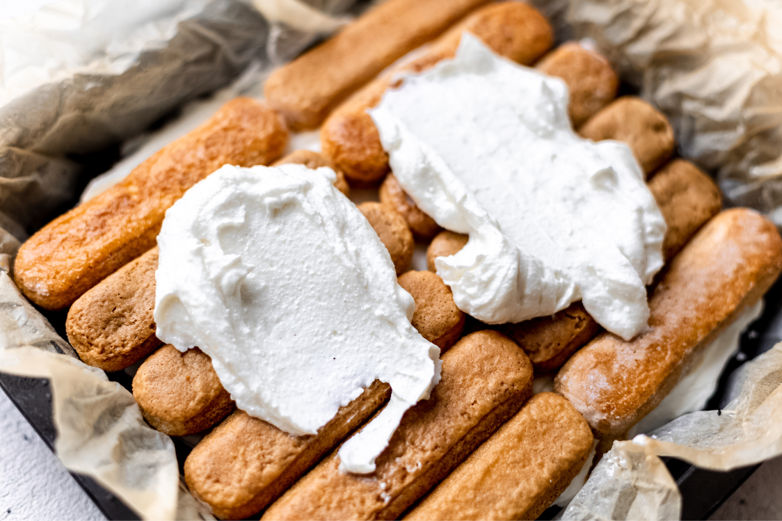 Αφράτα brownies τιραμισού - Στρώσεις