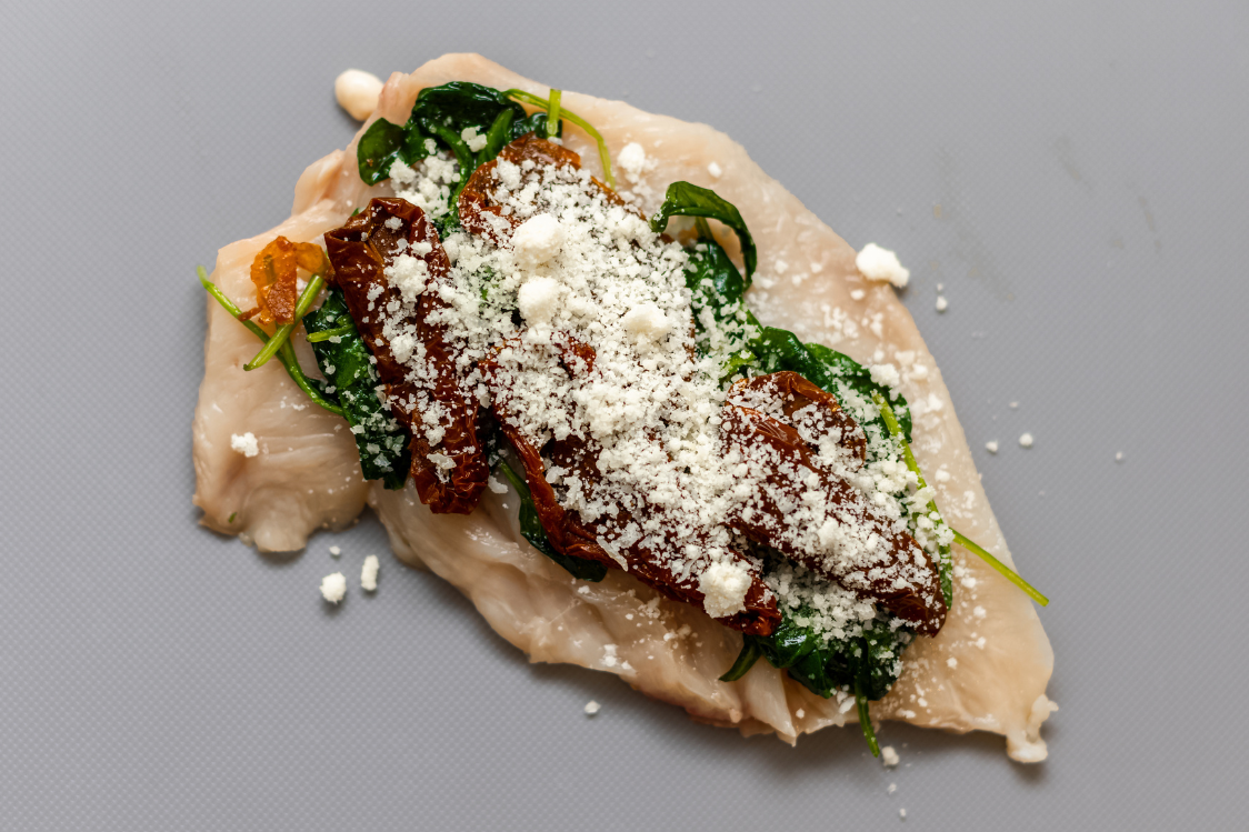  Στήθος κοτόπουλου γεμιστό με σπανάκι - Προετοιμασία