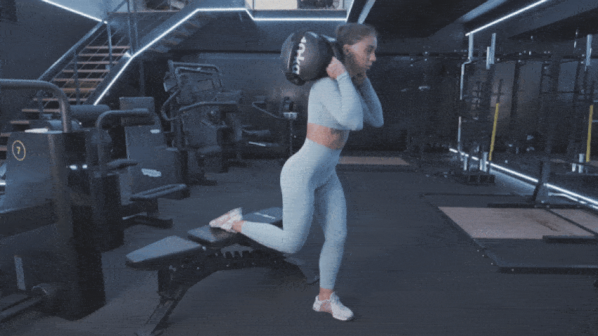 Βουλγαρικό split squat με powerbag 