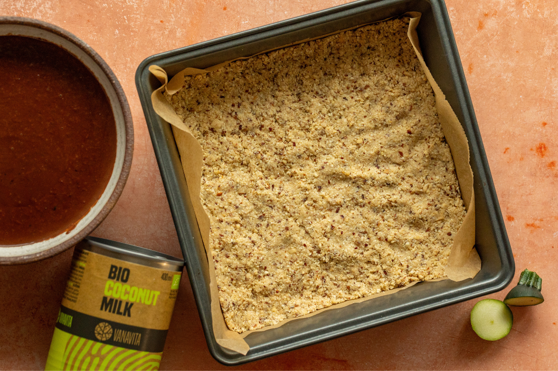 Φέτες κολοκυθιού με σοκολάτα και ξηρούς καρπούς - βάση