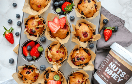 Fitness Συνταγή: Muffins με πρωτεϊνούχο φυστικοβούτυρο nuts & whey
