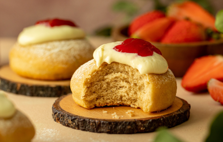 Fitness συνταγή: Ντόνατς με μαρμελάδα και κρέμα κουάρκ