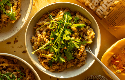 Συνταγή fitness: ζυμαρικά με vegan σάλτσα κολοκύθας