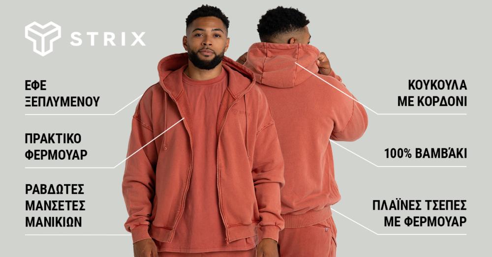 Washed Zip Hoodie - STRIX