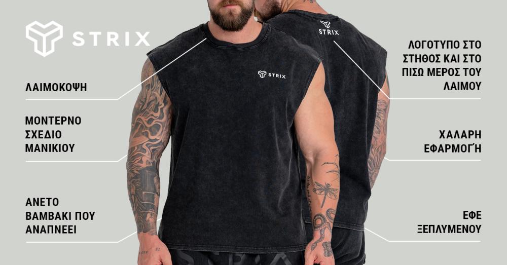 Washed Tank Top Black - STRIX