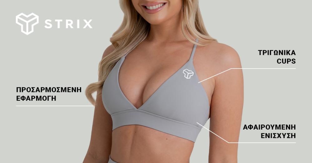 ZOA Triangle Sports Bra Black - GymBeam