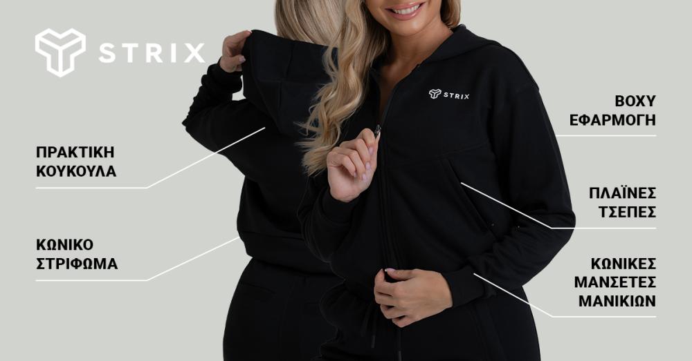 Γυναικείο ZOA Zip-Up Hoodie Black - STRIX