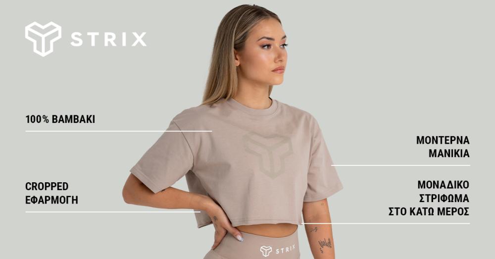 Γυναικείο CropTop Washed Black - STRIX