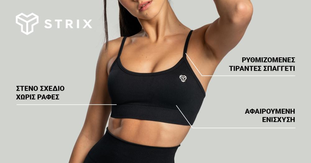 Seamless String Sports Bra Black - STRIX