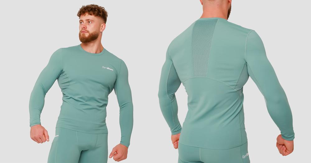 High Compression Long Sleeve T-Shirt Blue - GymBeam	
