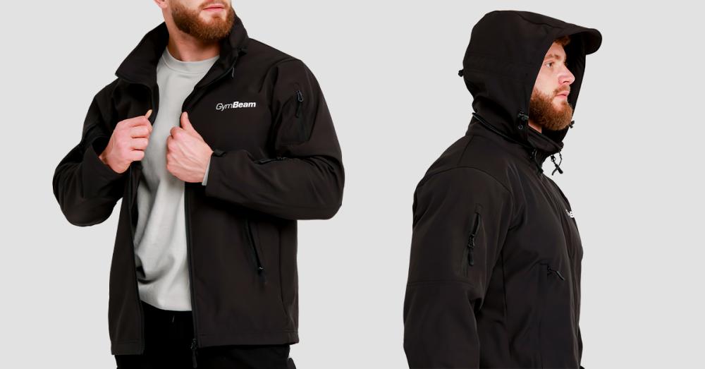 Men's Softshell Jacket Black - GymBeam