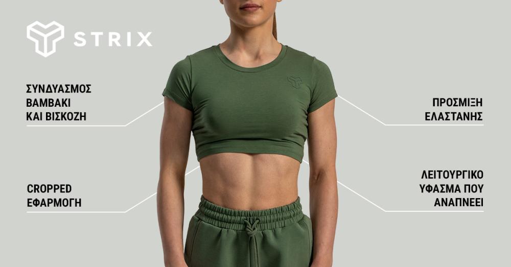 Women‘s Essential Crop Top Cedar Green - STRIX