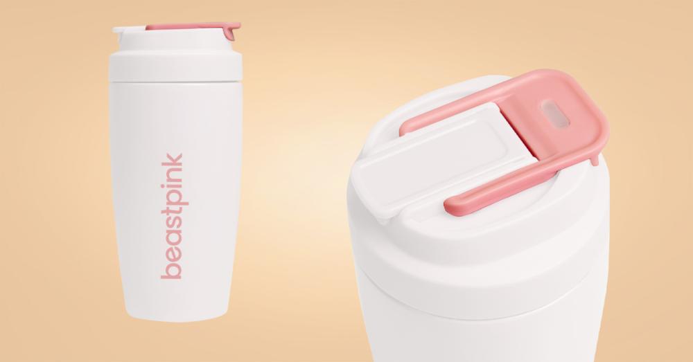 Thermo Tumbler 500 ml White - BeastPink