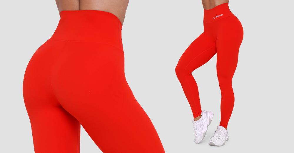 Women's BEAT Leggings Tangerine - GymBeam