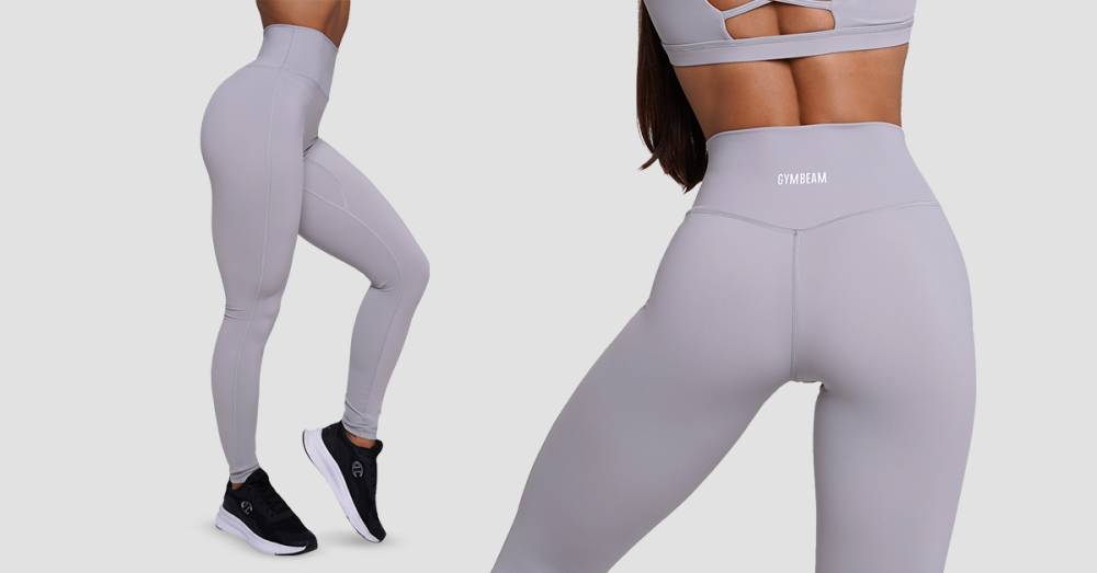 Women's FIT Leggings Mist Grey- GymBeam