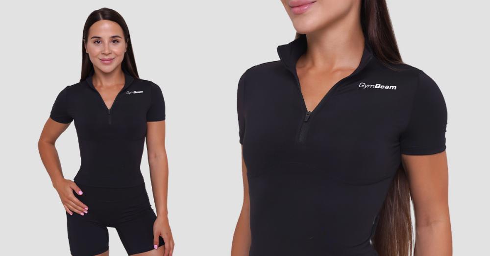 Γυναικείο Cropped Ignite Black T-shirt - GymBeam