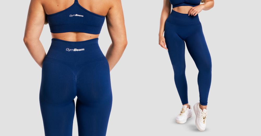 Women's Sculpt Navy Seamless Leggings - GymBeam