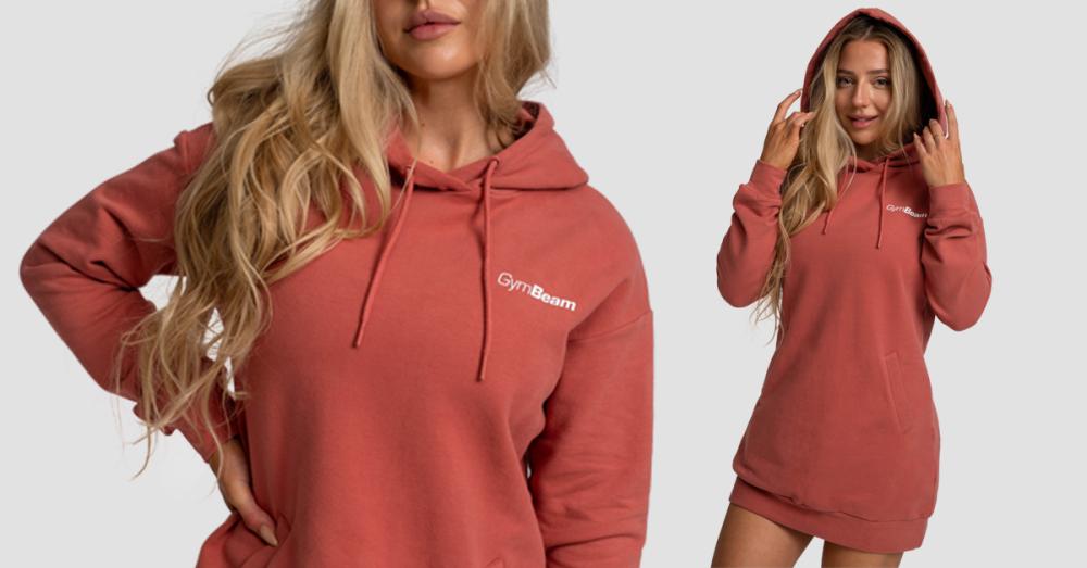Women‘s Limitless Longline Hoodie Cinnamon - GymBeam