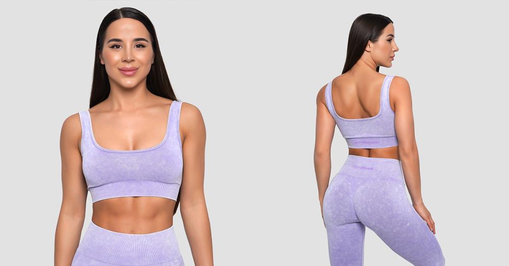 Seamless Lift Violet Sports Bra - GymBeam