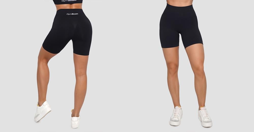 Γυναικείο σορτς Lift Black Seamless Shorts - GymBeam