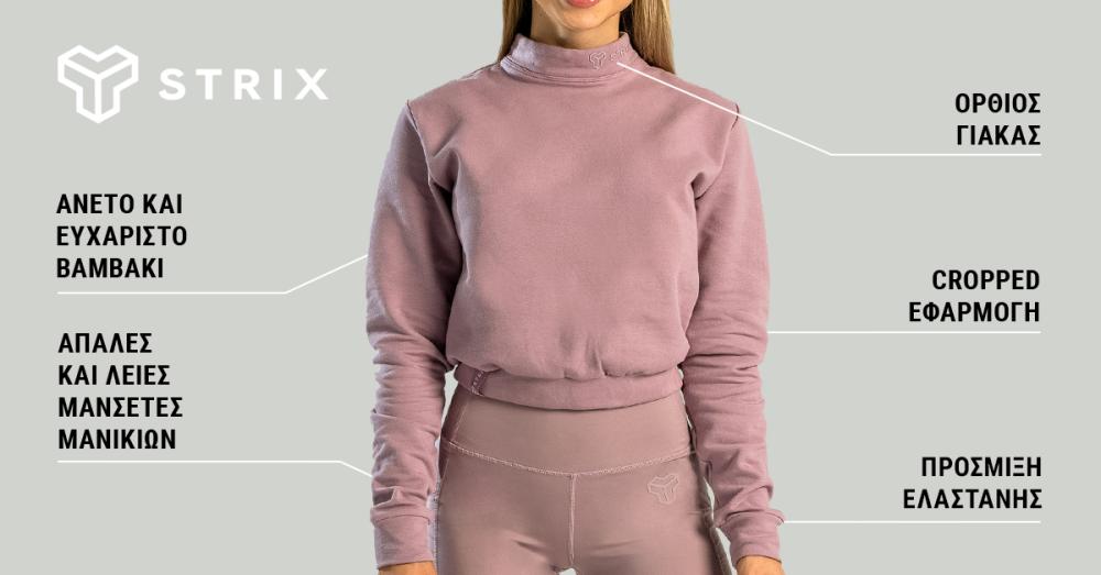 Women’s Essential High-Neck Jumper Mauve - STRIX