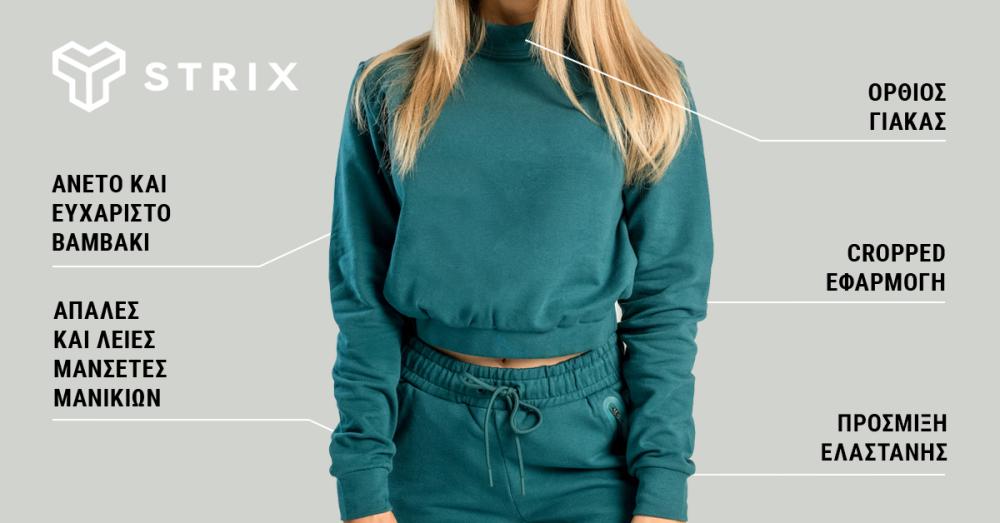 Women’s Essential High-Neck Jumper Deep Teal - STRIX