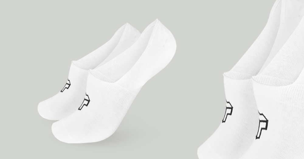No-Show Socks 2Pack White - STRIX