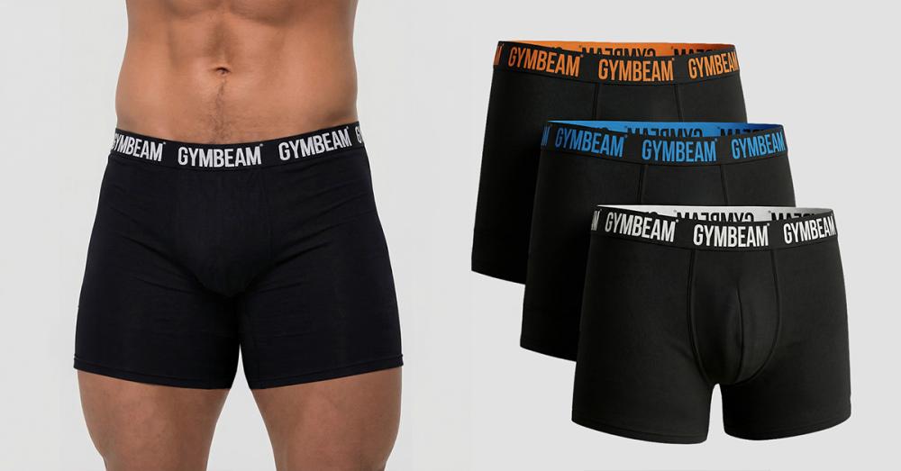 Ανδρικά FIT Boxers 3-Pack Μαύρο - GymBeam