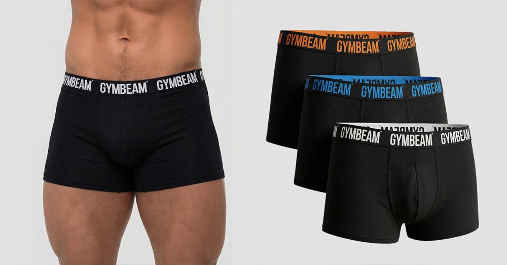 Ανδρικά FIT Trunks 3Pack Μαύρο - GymBeam