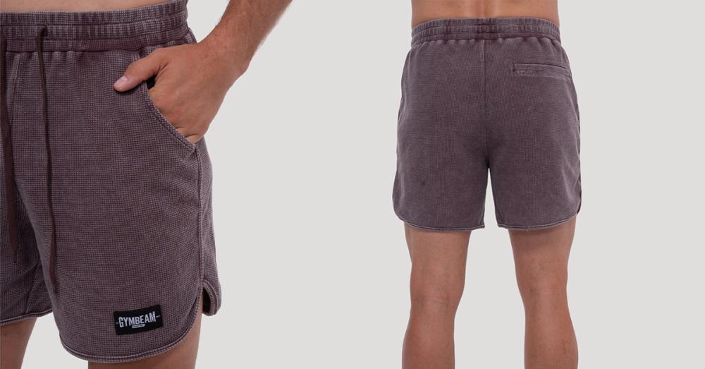 Κοντό παντελόνι Persistence Washed καφέ - GymBeam