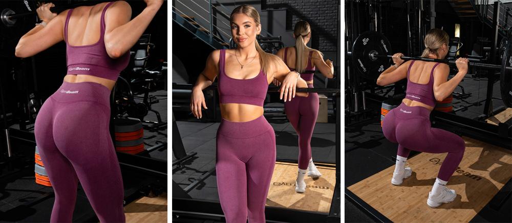 Dámské bezešvé legíny Lift Plum - GymBeam