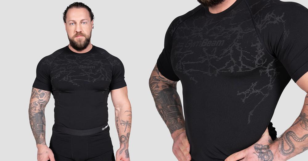 Απρόσκοπτο Στατικό T-shirt Μαύρο - GymBeam