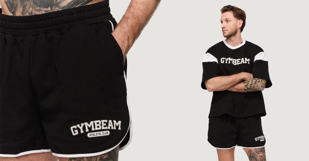 Varsity Sweatshorts Μαύρο - GymBeam