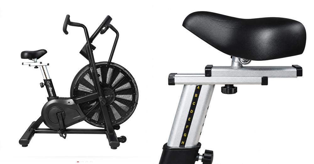 Air Bike GymBeam. Μηχάνημα καρδιοπροπόνησης που συνδυάζει αντίσταση αέρα και μαγνητική αντίσταση για εκγύμναση ολόκληρου του σώματος. Προσφέρει 8 λειτουργίες προπόνησης και στιβαρή ατσάλινη κατασκευή με αντοχή φορτίου 150 kg.