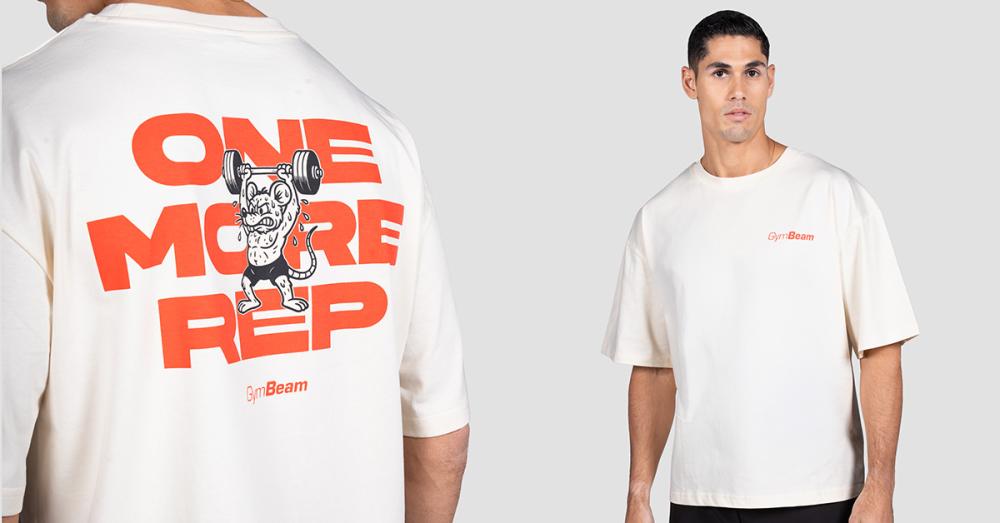 Μπλουζάκι GymRat Κρέμα - GymBeam