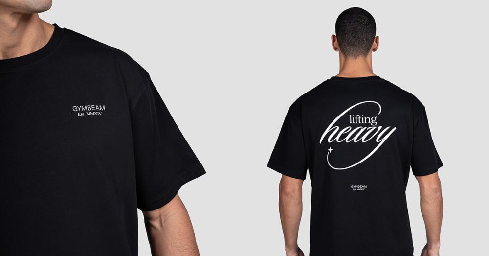 Μπλουζάκι Lifting Heavy Μαύρο - GymBeam