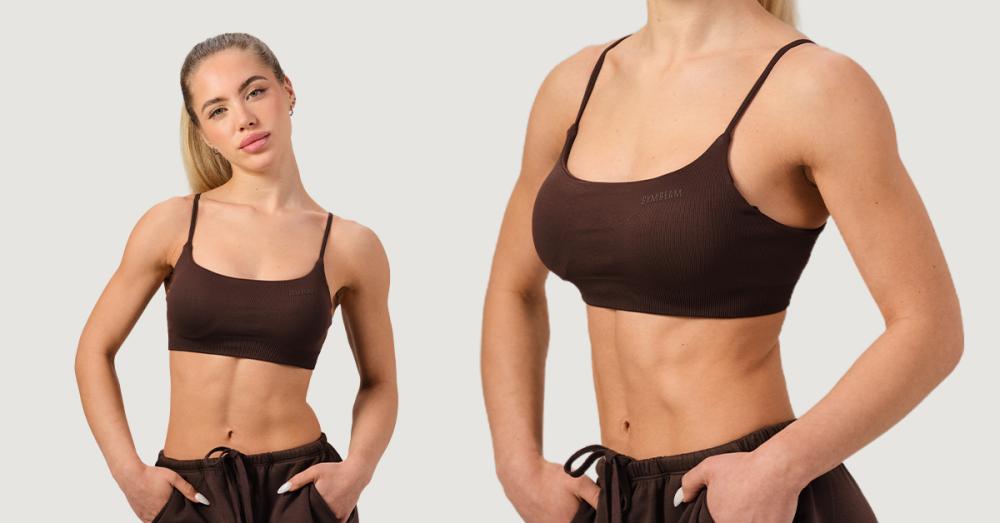 NEO Seamless Sports Bra Mocha - GymBeam
