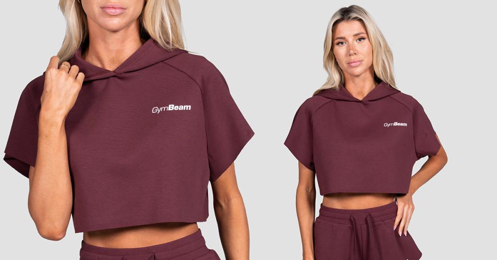 Γυναικείο Κοντό Φούτερ Relay Fig - GymBeam