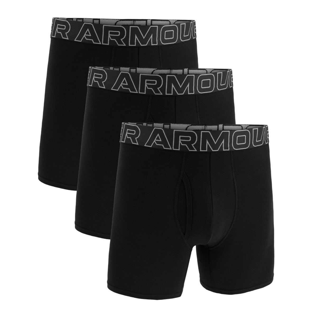 Ανδρικά M Perf Cotton Boxer Briefs 6in 3pack Μαύρο - Under Armour