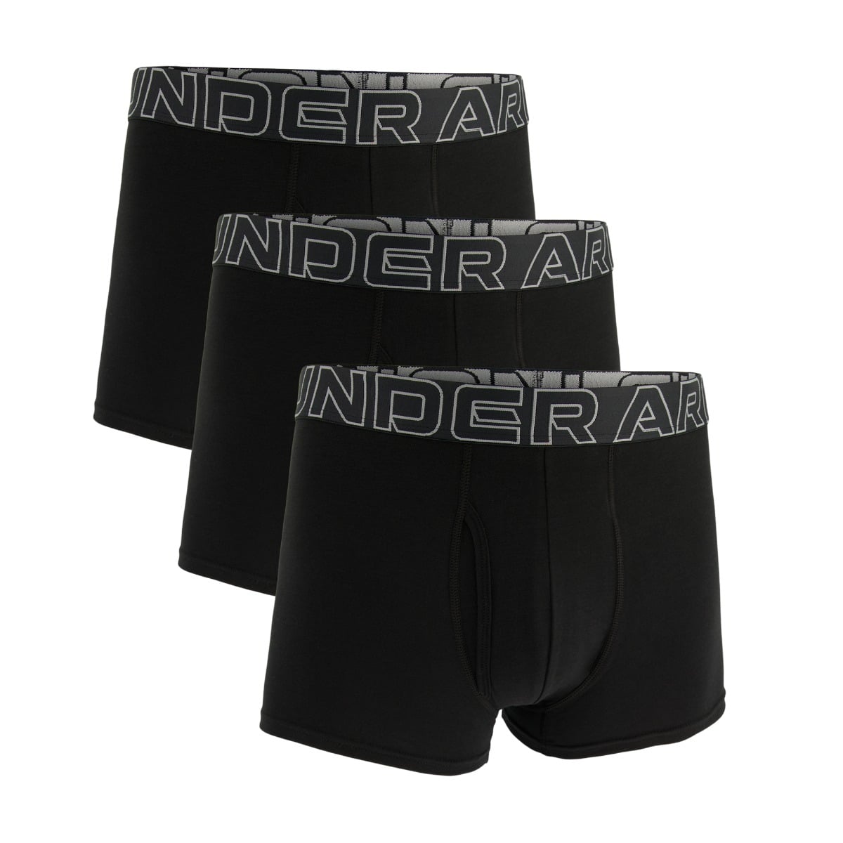 Ανδρικά Perf Cotton 3in 3Pack Boxer Briefs Μαύρο - Under Armour