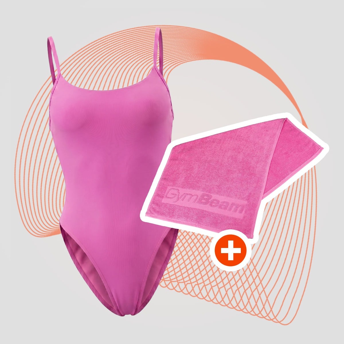 ARUBA Ολόσωμο μαγιό Pink - GymBeam + ΔΩΡΟ