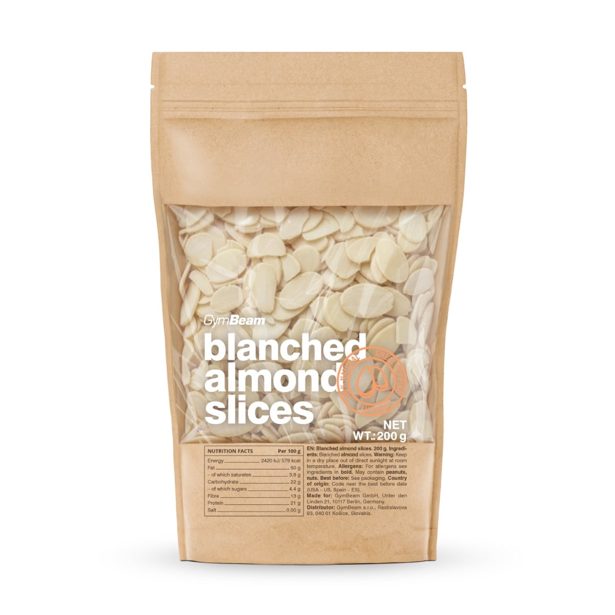 Blanched almond slices - GymBeam
