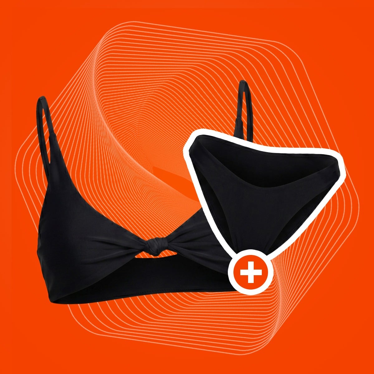 CURACAO Bikini Top Black - GymBeam + ΔΩΡΟ