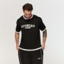 Oversized Varsity T-shirt Black - GymBeam XXXL