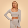 Γυναικείο Sense Crop Top Grey - BeastPink M